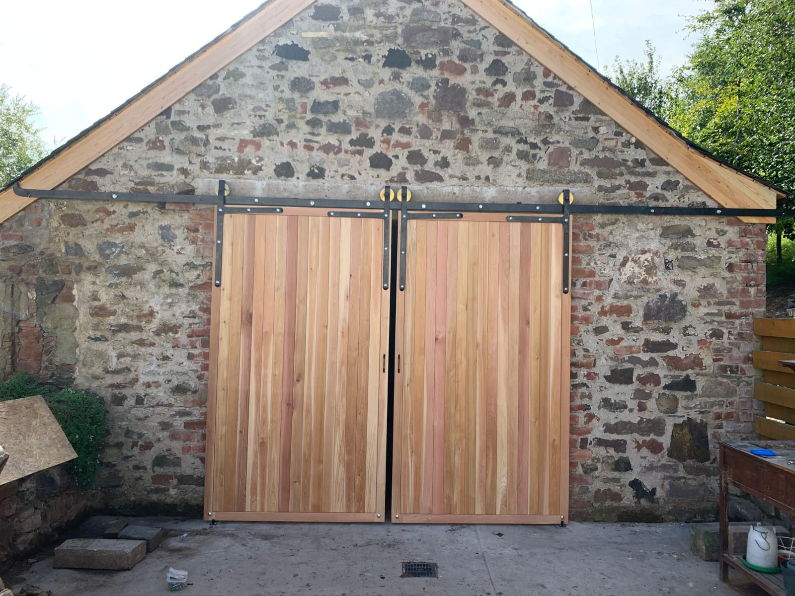 Bespoke Cedar Barn Doors by Marshall & Co in Perthshire