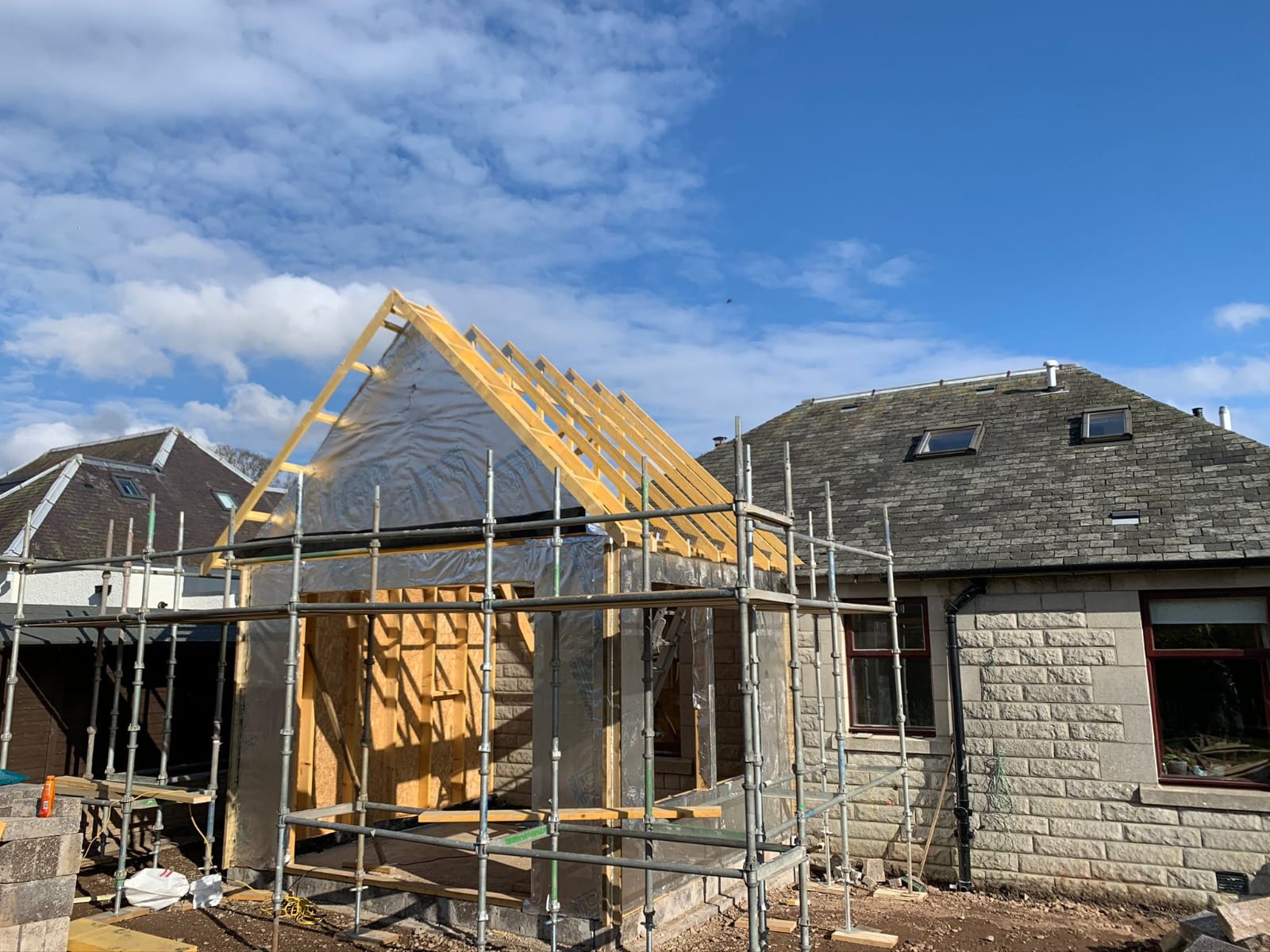 Pitched Roof Extension Frame by Marshall & Co in Perth