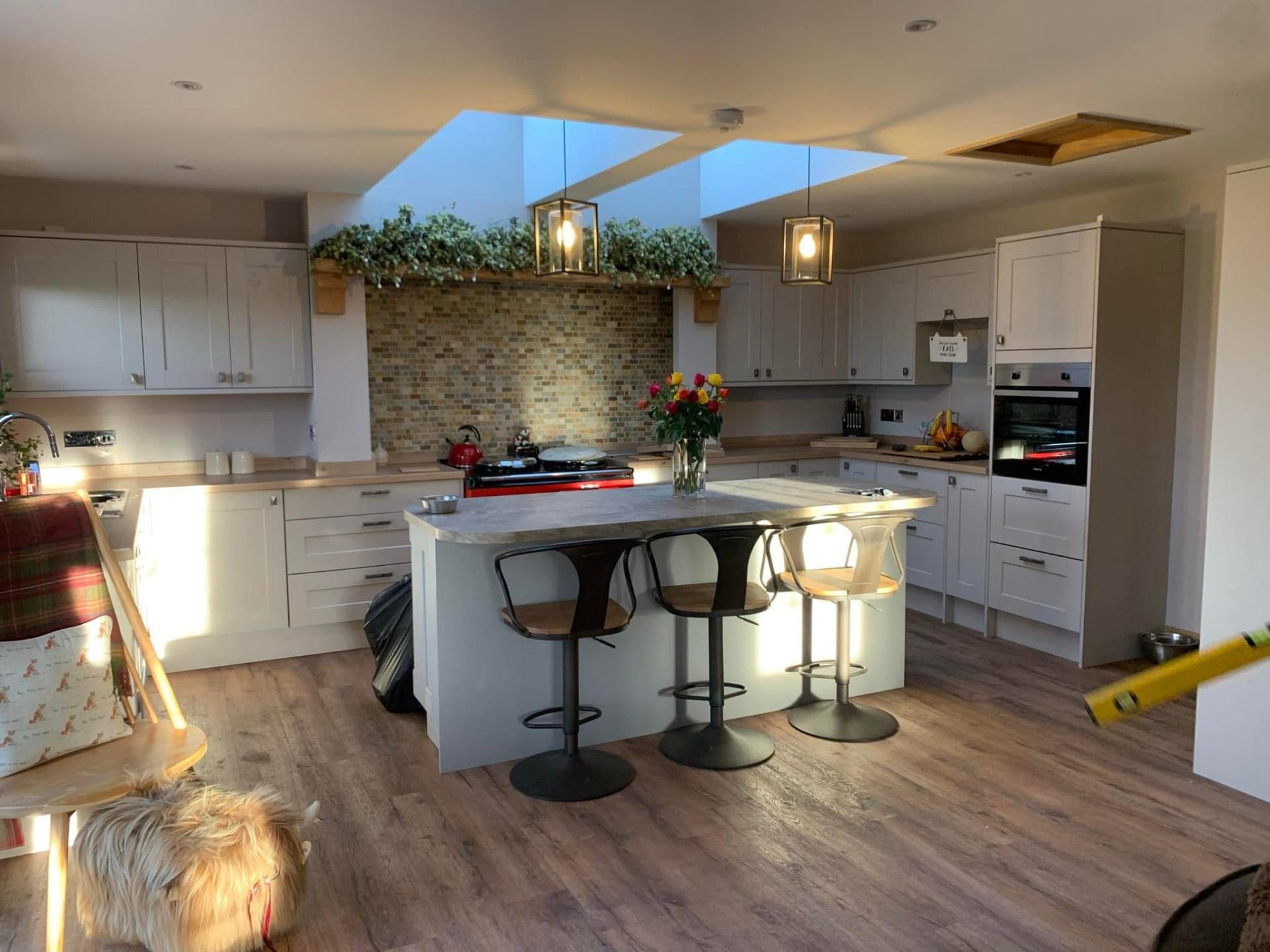 Country Kitchen with Island by Marshall & Co in Perth