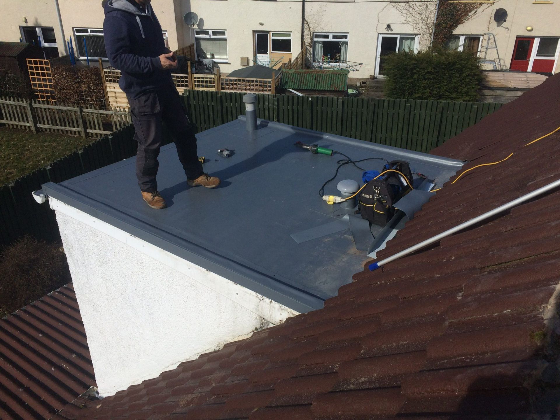 GRP Flat Roof Completion by Marshall & Co in Perth